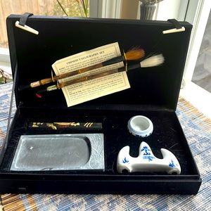 Vintage Chinese calligraphy set
